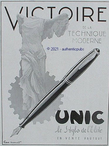 Publicite unic stylo de - stylo,