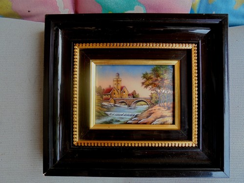 Ancien tableau emaux - tableau, limoges