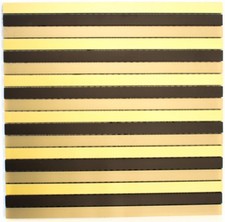Mosaïque aluminium alu noir bronze or cuisine miroir tuiles 49-B301_b | 1 plaque