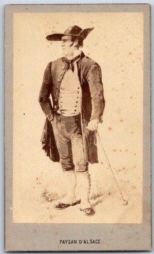 Cdv 1865 paysan alsacien - cdv,