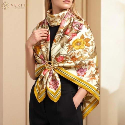 Rare vintage foulard soie - vintage, en