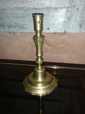 Bougeoir en bronze XVII ème haute époque fut hexagonal