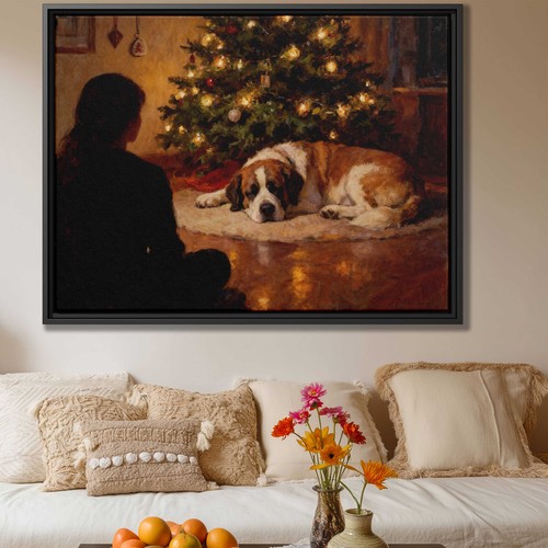 Saint bernard dog - saint, art