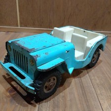 Vintage Tin Tonka Jeep Car Toy