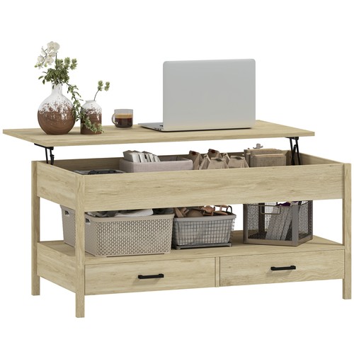 Homcom table basse - basse, 100x50x62cm