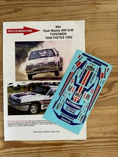 DECALS 1/43 OPEL MANTA TOIVONEN RALLYE DES 1000 PISTES 1982 RALLY