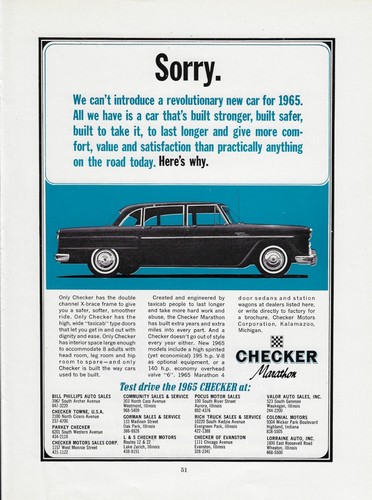 1965 checker marathon taxicab - checker,
