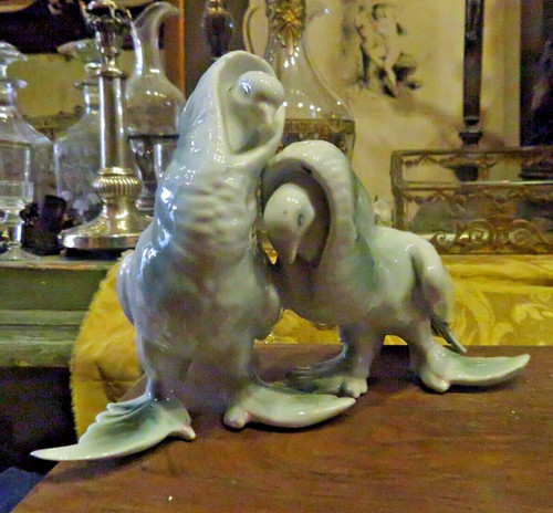 Ancienne statue porcelaine - statue, en