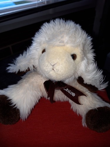 Peluche mouton blanc patte - blanc,
