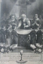 Antique French Baptism & Communion Record for Camile Vouteau dated 1888