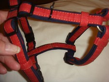 Petit harnais pour chien rouge réglable neuf 