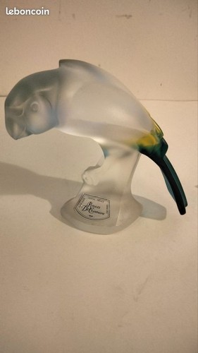 Sculpture perroquet cristal - perroquet, en