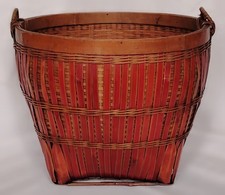 Panier En Osier Rouge