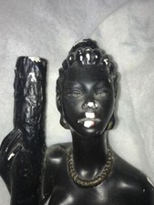 Statuette Femme Africaine Plâtre Années 50