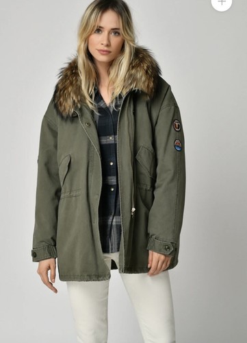 Fashionable khaki parka - parka, with