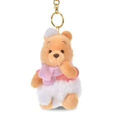 Porte-clés peluche Winnie l'ourson Japon Tokyo Disney Store WHITE POOH Christmas