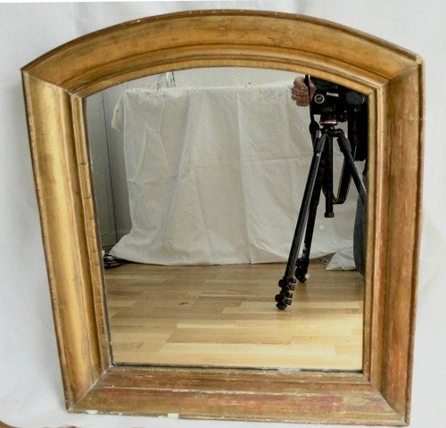 Ancien miroir argenté - miroir, au