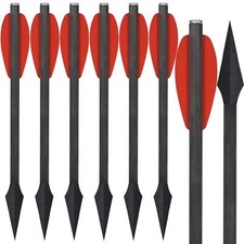 6.3" Pistolet Arbalète Flèches Mini Carbone Boulons Flèches D'arbalète avec P...