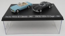 COFFRET ATLAS DUO 2 METAL UH FACEL VEGA III CABRIOLET 1963 + VEGA II COUPE 1961