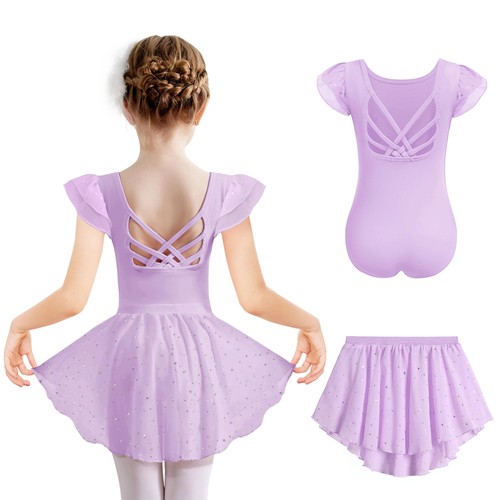 Filles ballet robe violet - filles,