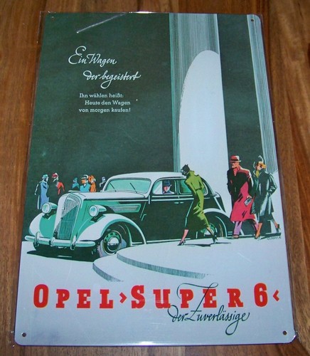 Plaque métallique opel super - métallique,