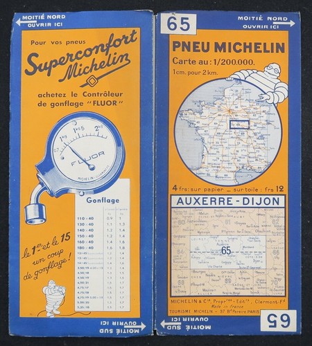 Carte michelin auxerre - michelin, 65