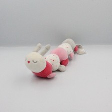 Doudou chenille rose blanc gris pois OBAIBI - 23823