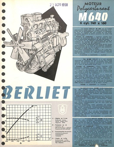 Berliet moteur type 640 - moteur,