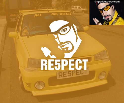 Autocollant ali re5pect - ali, g