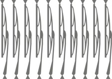 Essuie-glace 1/18 30,9x3,1mm 10 pièces photogravé argent nickel 0,2 mm