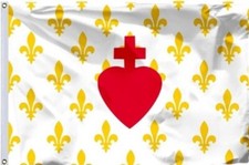 Drapeau Sacré Coeur Fleurs de