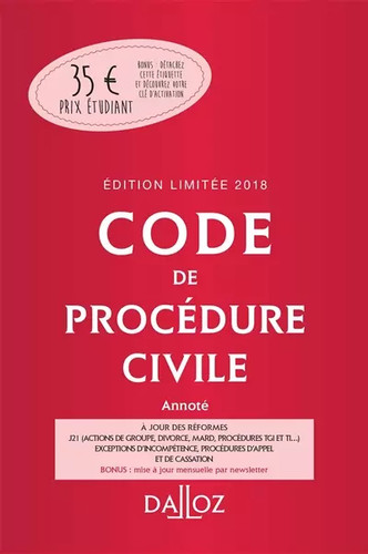 Code procédure civile 2018 - procédure,