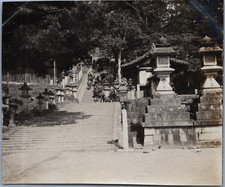 Japon, Nara, Escalier du Temple, Vintage print, ca.1910 Tirage vintage tirage 