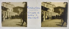 Constantinople Cireurs de bottes à Constantinople Photo Stéréo sur verre Positif