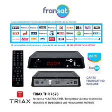 TERMINAL SATELLITE NUMÉRIQUE HD  FRANSAT TRIAX THR 7620 CARTE FRANSAT HD INCLUSE