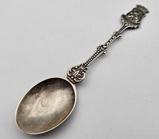 ANCIENNE CUILLERE SOUVENIR BLASON NEDERLAND EN ARGENT LION II ORFEVRE HH