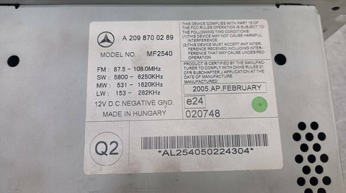 A2098700289 autoradio mercedes - a2098700289,