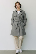 Femmes Trenchcoat Court Haute