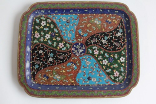Plateau émaux cloisonnés