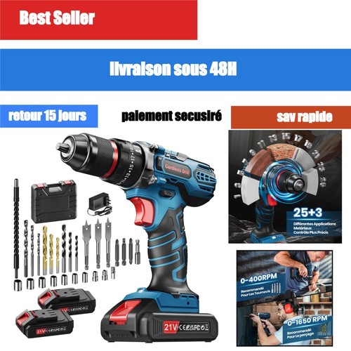 Perceuse visseuse sans fil - perceuse-visseuse, 21