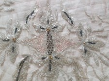 Mousseline de soie brodée de