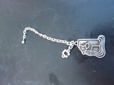 TRÉS BEAU ET ANCIEN PORTE CLÉS ARGENT MASSIF 