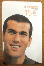 MBC MOBICARTE RECHARGE 15€ ZIDANE FOOT SPÉCIMEN PAS TELECARTE PREPAYÉE PREPAID