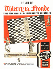 PUB FIGURINES " THIERRY LA FRONDE " et le café " CAIFFA " 1964