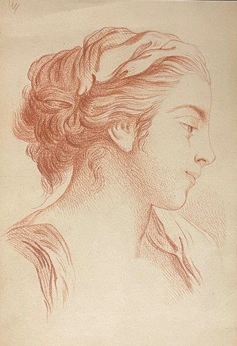 Tête jeune fille inclinée - tête,