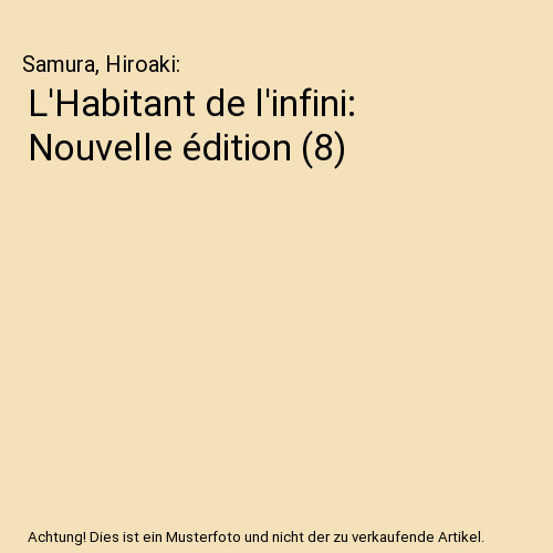 Habitant l infini - de, l'infini