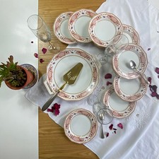 10 assiettes dessert et plat porcelaine ancienne Limoges Lanternier ACC-7500
