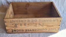 Ancienne caisse en Bois Nestlé Lait Concentre Sucré France Vintage Deco