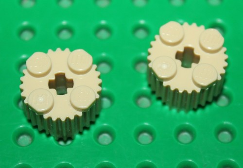 Lego tan brick round with - 2,
