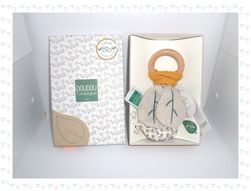 Doudou hochet bois abeille - $,